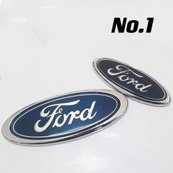 2004-2016 Ford 9" Silver Black OVAL LOGO Emblem Grille Tailgate F150 F250 F350