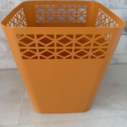 Orange Mid Century Modern Trash Can