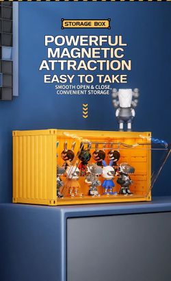 Blind Box Figure Display Case Acrylic, Magnetic, 2-Tier