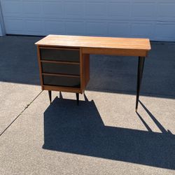 Beautiful Desk With 3 Drawers And Chair. 48” Wide By 18” Deep And 30” Tall