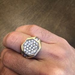 10K Yellow and White Gold Ring 1/2 CT. Diamond