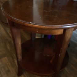 Solid Wood Side Tables 27 X 26 hey, some water damage