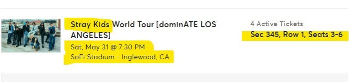 Selling Stray Kids Los Angeles Concert Tickets