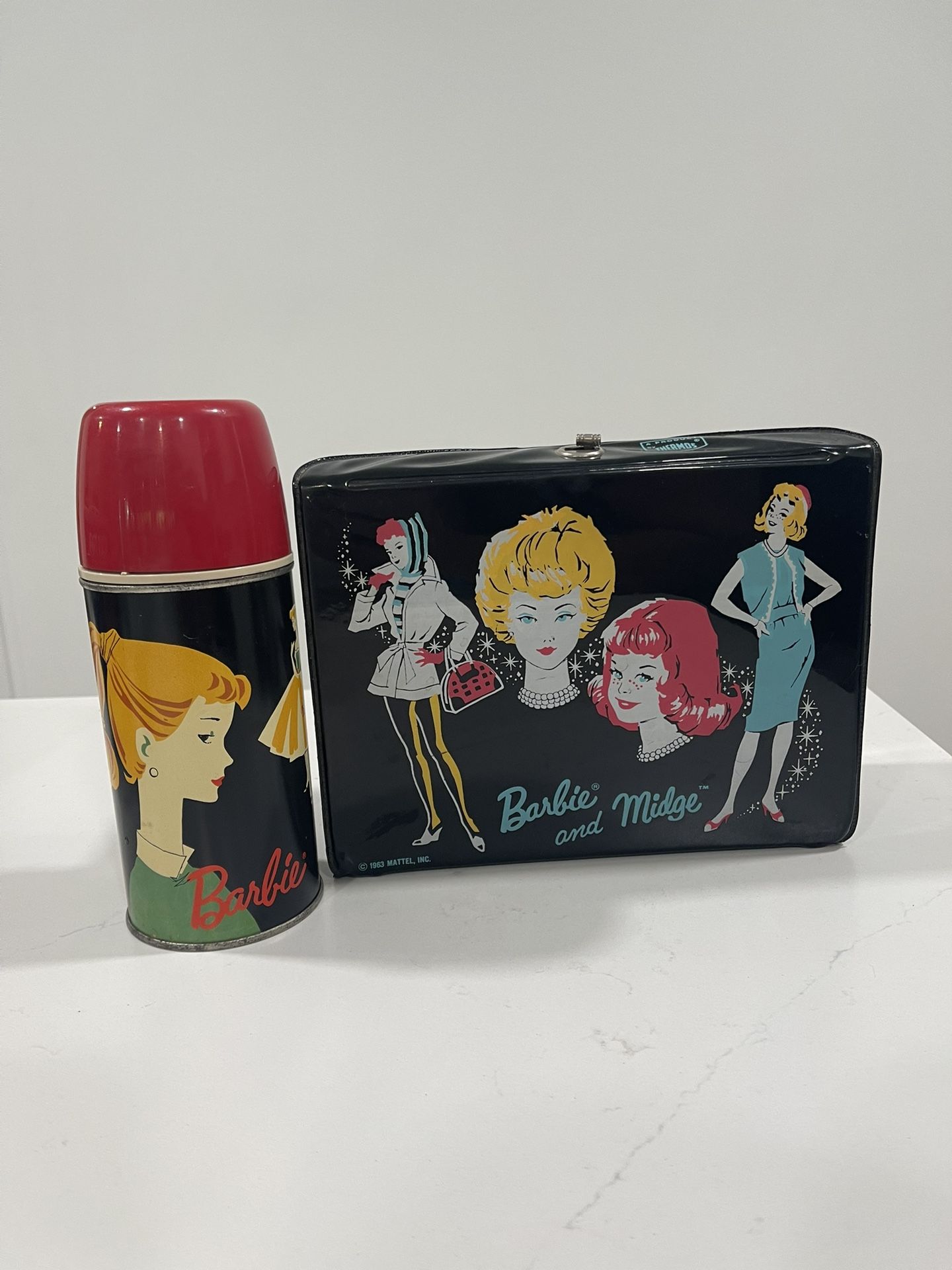 Vintage Barbie Lunch Box With Thermos