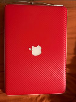 Apple MacBook with Red Carbon Fiber Skin