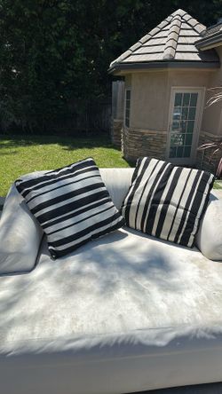 White Couches / Loveseats with Pillows