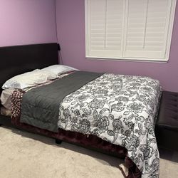 Queen Bed Frame and Mattress Set