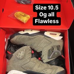 Jordan Travis Scott Olive 6’s