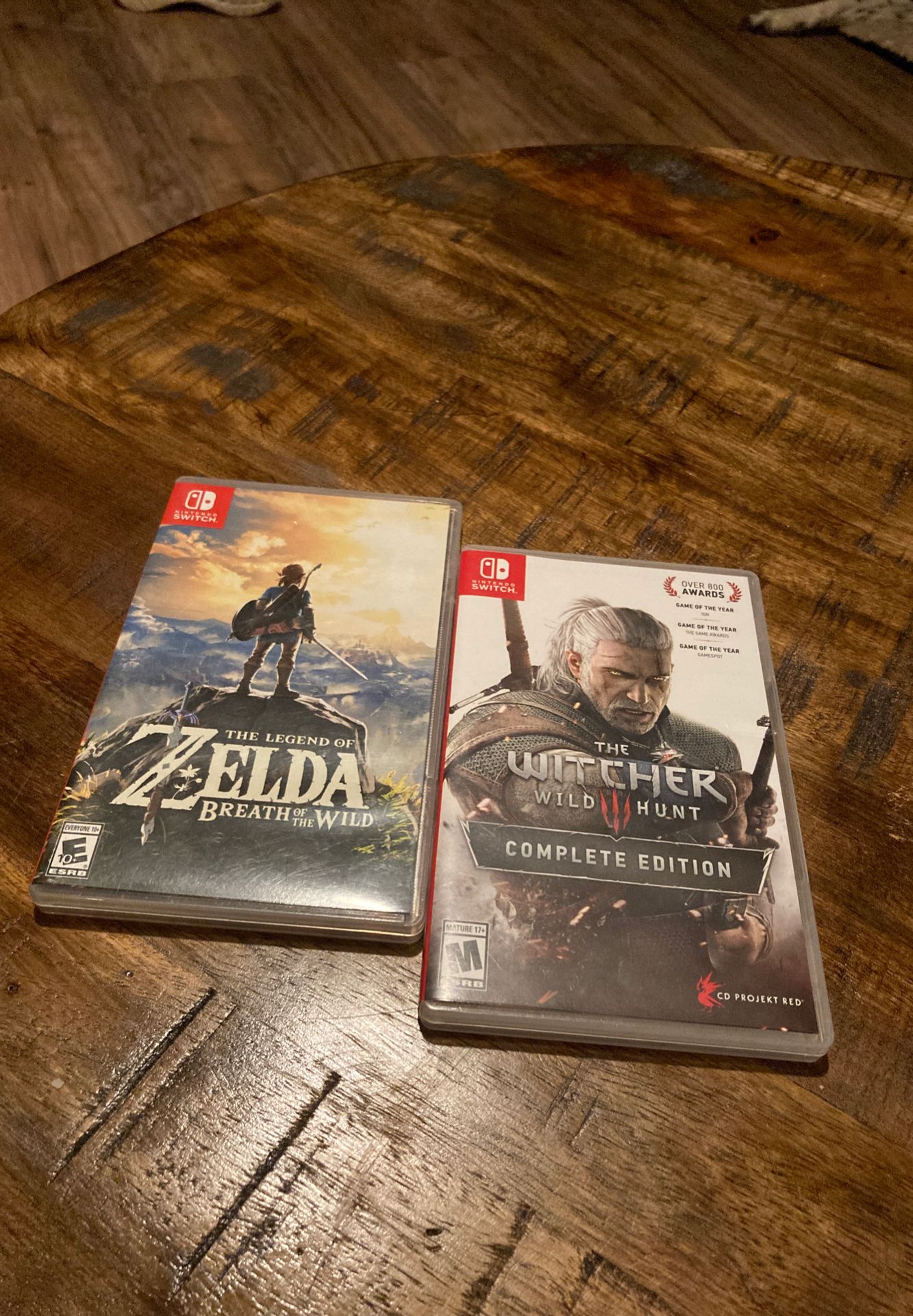 The Legend of Zelda Breath of The Wild & The Witcher 3 Wild Hunt Nintendo Switch Complete Edition
