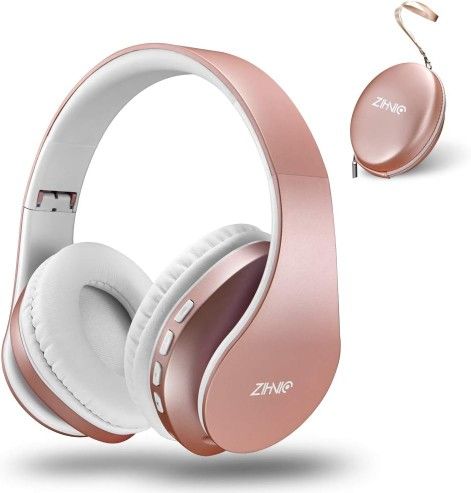 New Bluetooth Wireless Headphones. Over-Ear, Rose Gold