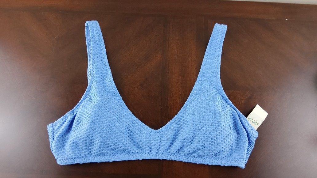 Aerie Blue Bikini Top Size Medium