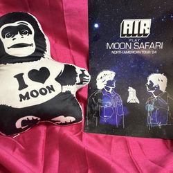 “I ❤️ Moon” Monkey Plus Pillow Souvenir From Air Moon Safari Tour—VIP gift Limited Edition 