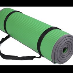 BalanceFrom All-Purpose 2/5-Inch Extra Thick High Density Anti-Slip Exercise Pilates Yoga Mat with Carrying Strap