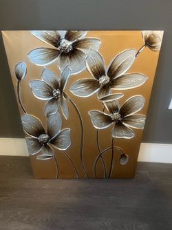 Embossed Wall Art (Copper & Silver)
