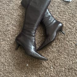 Nine West Brown High Heel Boots 