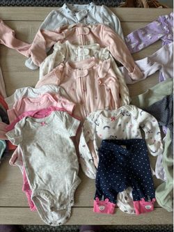 Lot of baby girl clothes NB, 3m