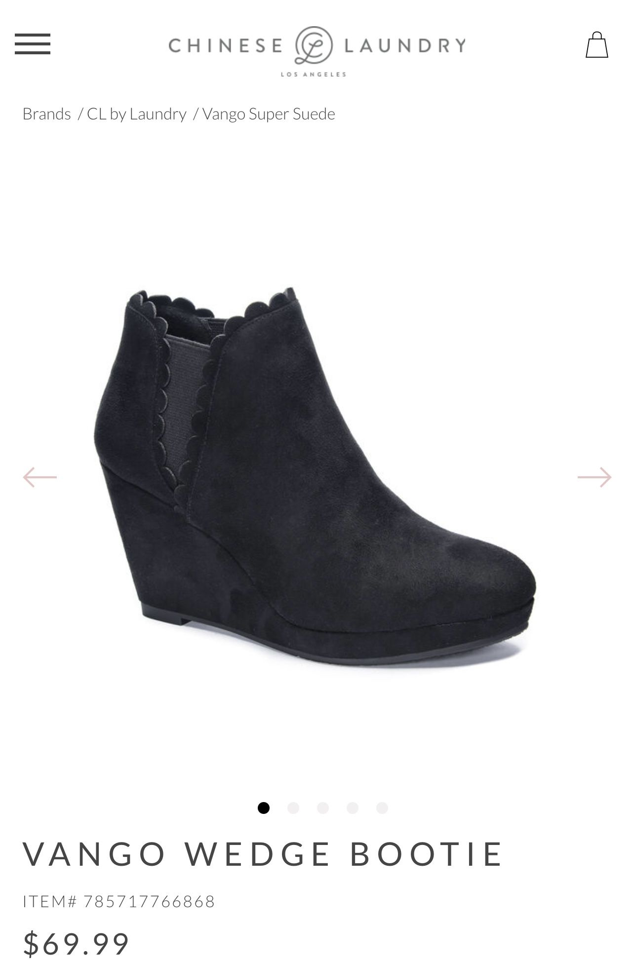 CL By Laundry Black Suede Booties
