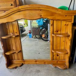 Antique Pine Dresser Set
