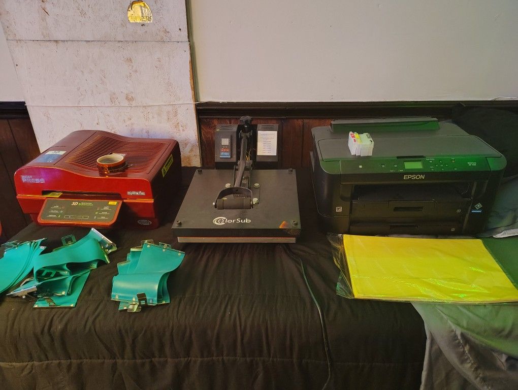 3D Sublimation Oven, Epson Sublimation Printer And 15x15 Heat Press