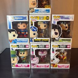 displays a collection of Funko Pop! vinyl figures