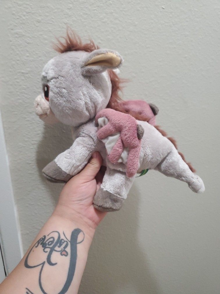 Shrek the Third Donkey Dragon Baby Plush Stuffed Toy Lovey DreamWorks 2007 Used