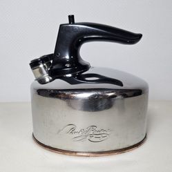 Vintage 1801 Revere Ware 1.5 Qt [Kettle Whistling Stainless Copper Bottom 