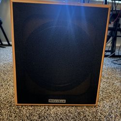 Rockville Rock Shaker 10"" Inch Wood 600w Powered Home Theater Subwoofer Sub, Rock Shaker 10 Wood