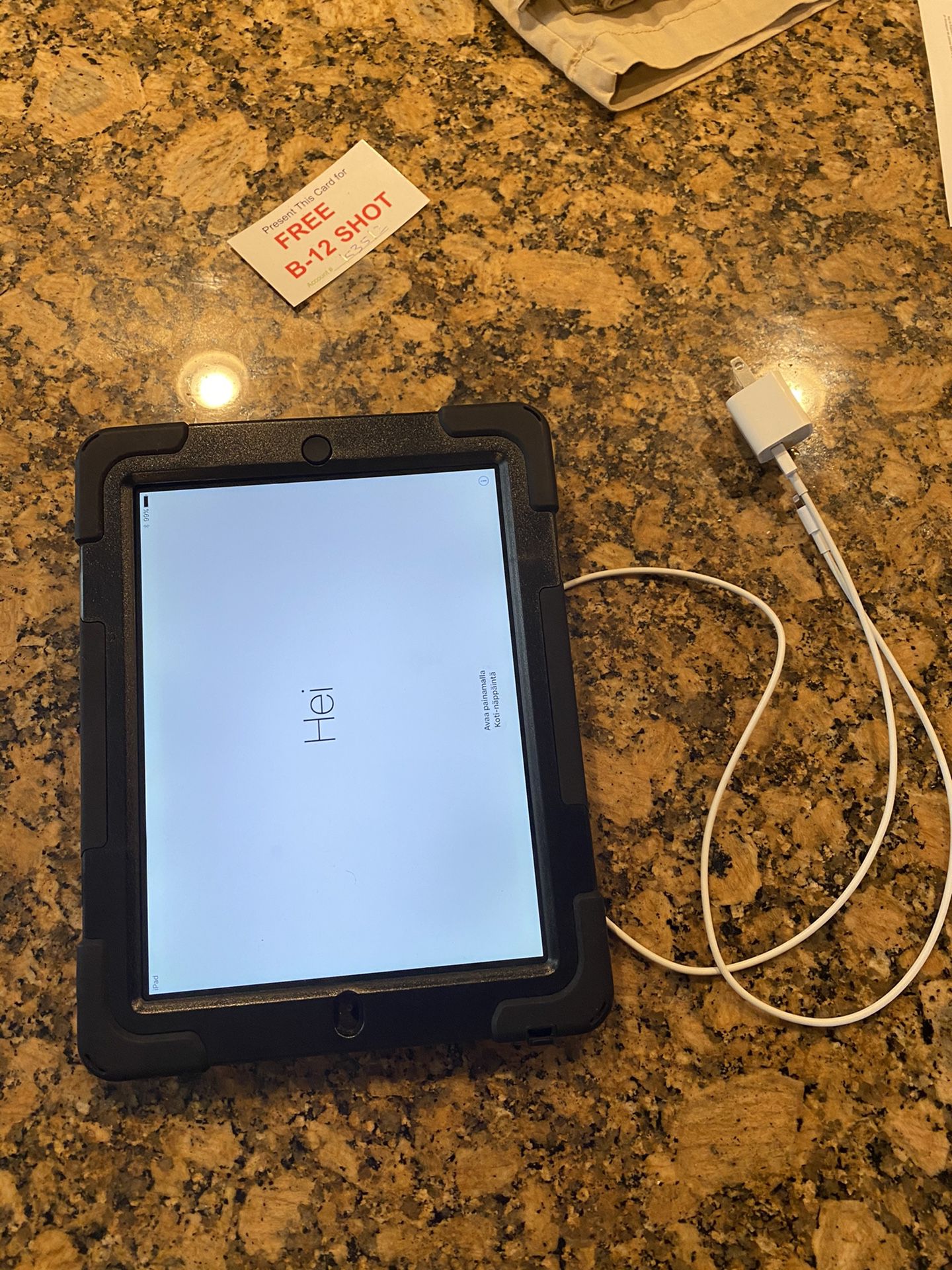 Used iPad 4 with protective case and charger