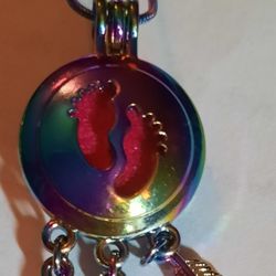 MULTICOLOR 18"  NECKLACE SCENT FEATHER