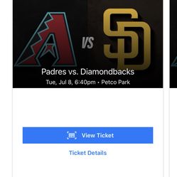 Padres vs Diamondbacks Tuesday July 8th