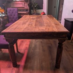 Large Vintage Dining Room Table 