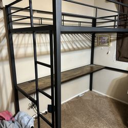 Metal Twin Bed Loft Bed Frame 