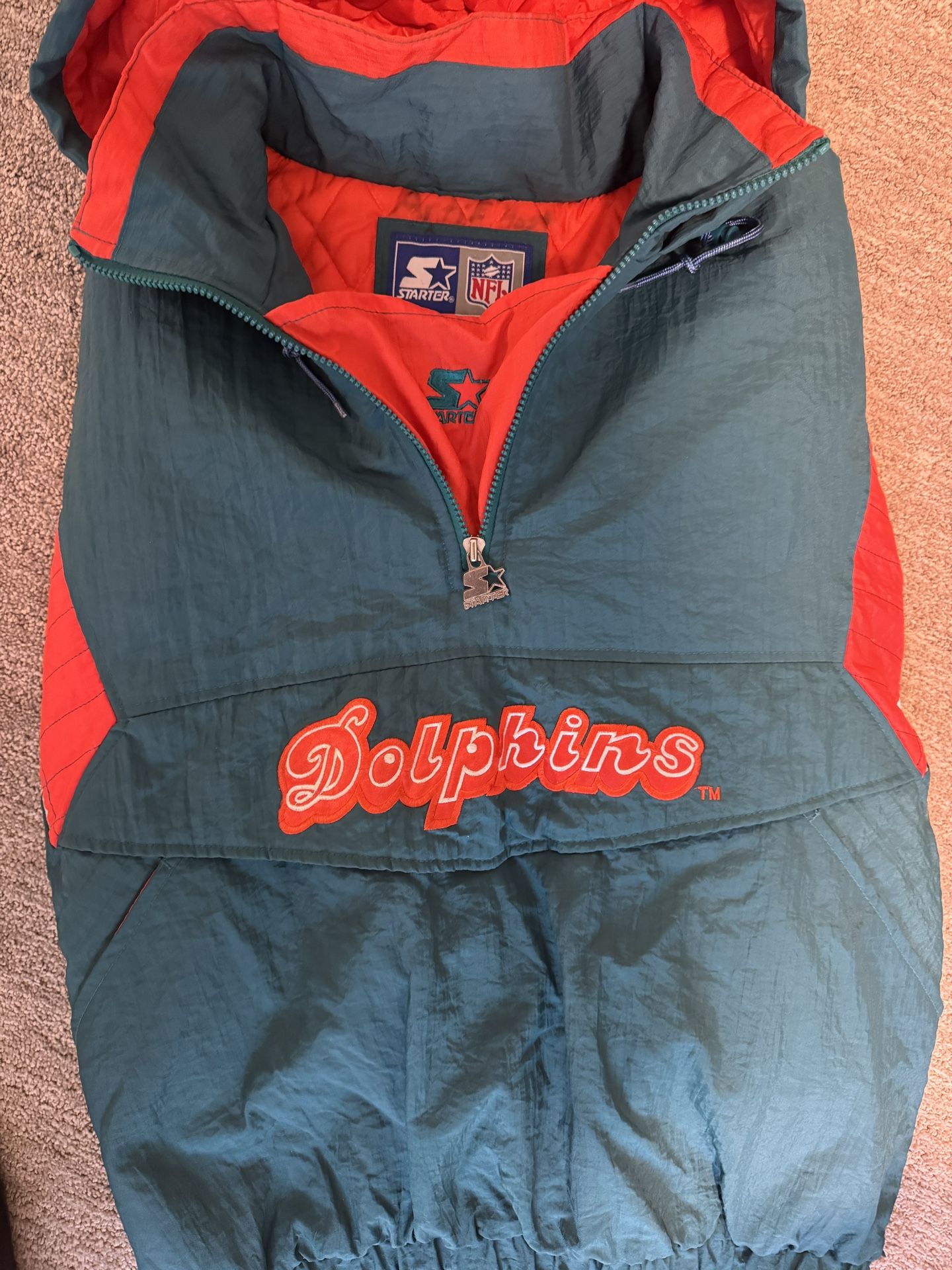 Vintage Starter Dolphins Jacket Size Large 10/10 Condition