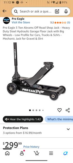 Pro Eagle 3 Ton Abrams Off Road Floor Jack