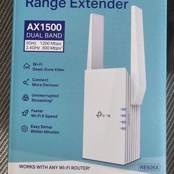 tp-link AX1500 Wi-Fi Range Extender RE505X 