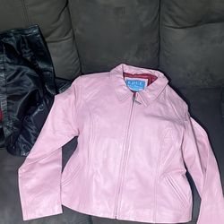 Edg Pink Leather Jacket