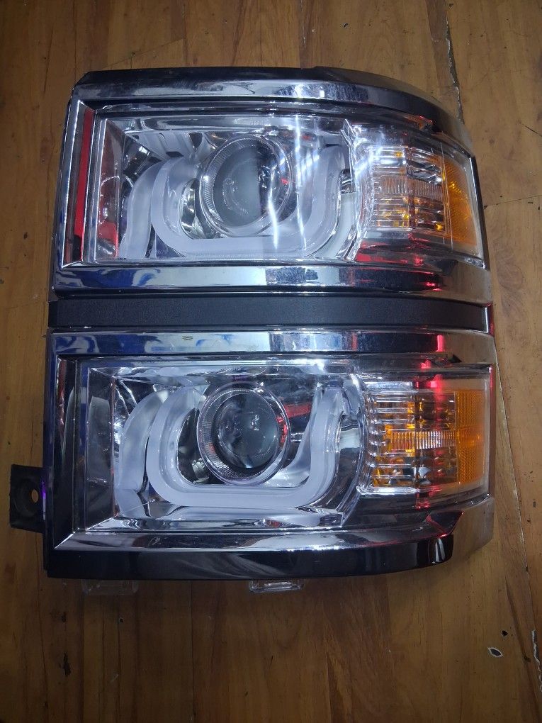 Headlights 2014-2015 Chevrolet Silverado 1500
