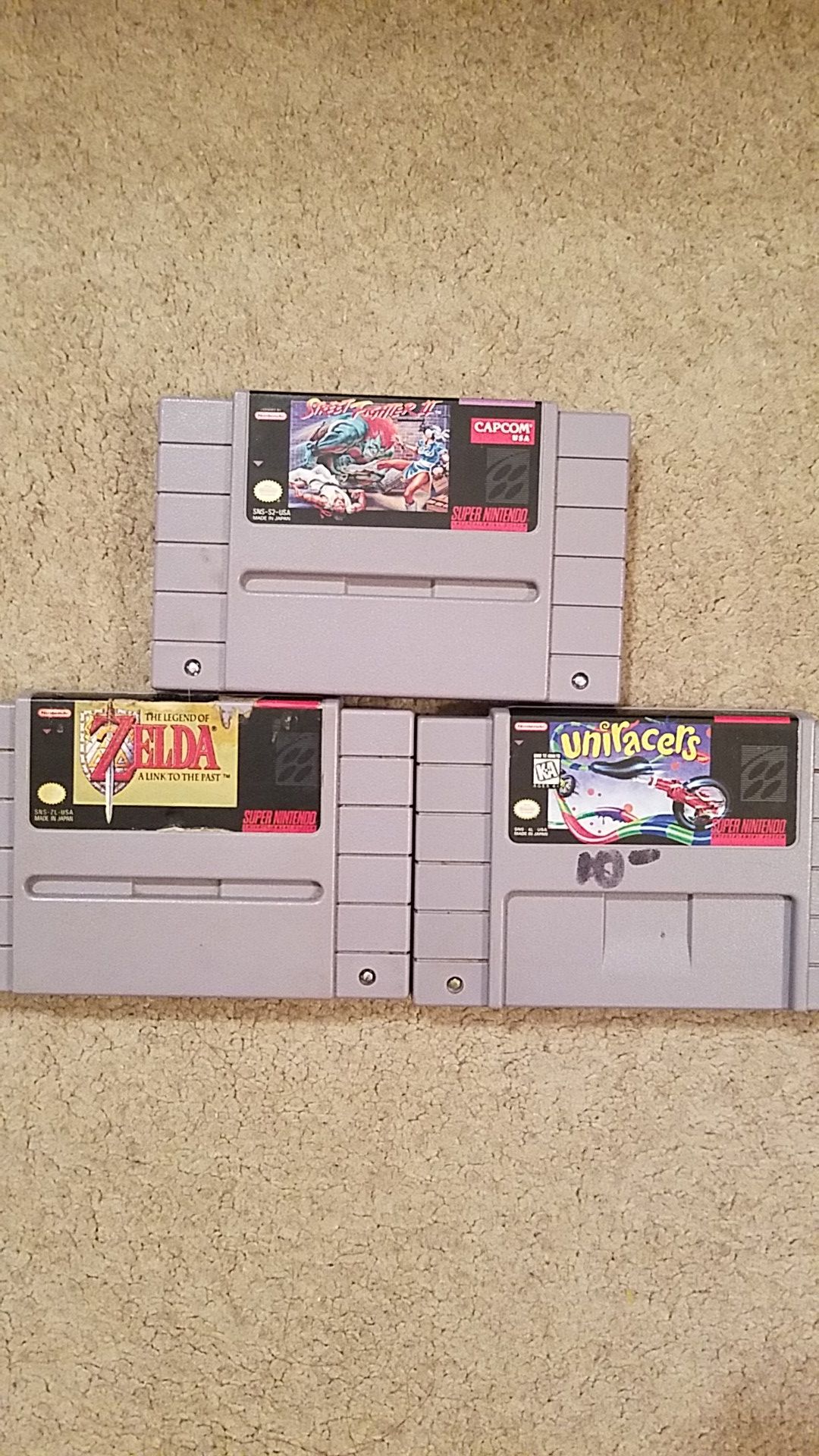 3 super Nintendo games.
