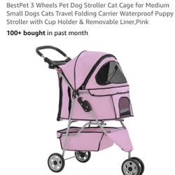 BESTPET 3 WHEELS PET DOG STROLLER 