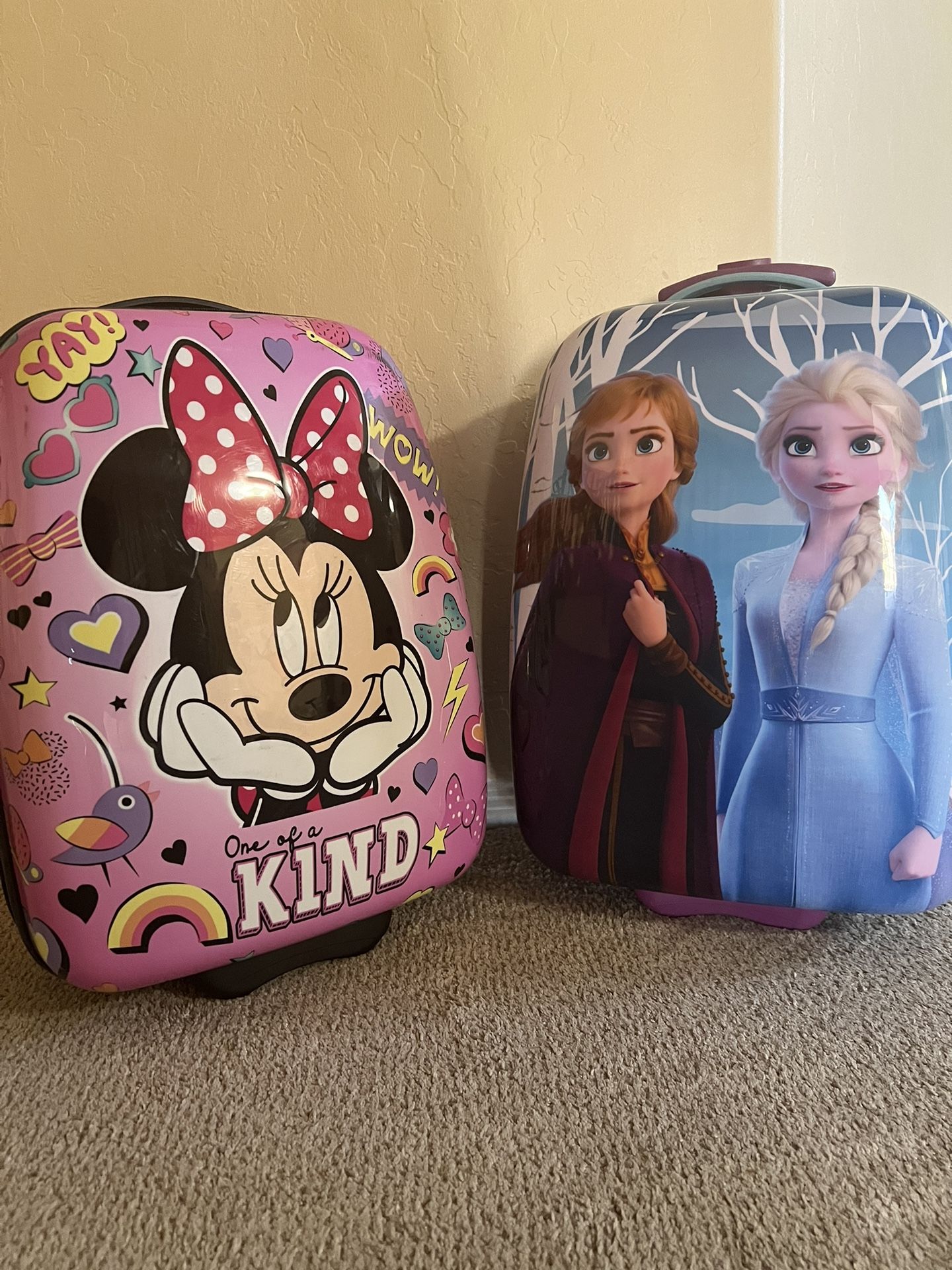 Mini Mouse And Elsa Kids Luggage’s 