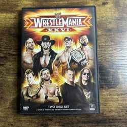 💿 WWE WrestleMania 26 DVD (2-Disc) 🔥 Cena vs Batista, HBK vs Taker, Hall of Fame 🏆