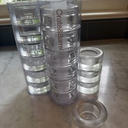 Crate & Barrel Glass Candle Votives