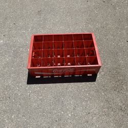 Vintage Red Plastic Coca Cola Crate With Birmingham Logo