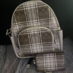 Coach Backpack and Matching Wristlet 