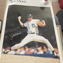 1985 Jack Morris Detroit Tigers Sports Illustrated Poster. Rare.