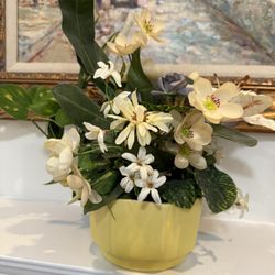 Beautiful Custom Made Silk Flower Arrangement In Lovely jardiniere