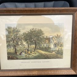 Currier & Ives “American Homestead Autumn” 152 Nassau St New York