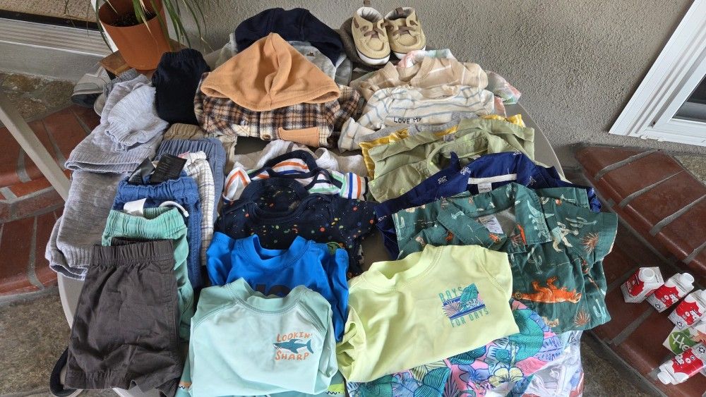 Baby Infant Boys Clothes Short Shirts Pants Romper Swim Shoes Sweatpants Jacket 6 Months 