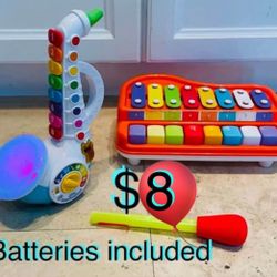 $8 Educional Musical 🎶Baby Toys Batteries included Leapfrog teach count,ligths up,play Song & sound