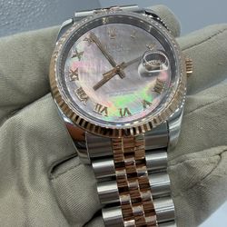 Rolex Datejust 36 Tahitian Mother Of Pearl 18k Rose Gold Jubilee